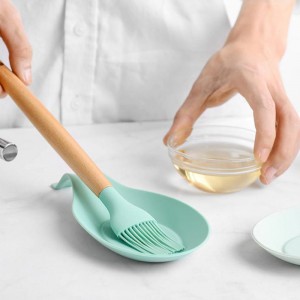 도매 난방 부엌 숟가락 홀더 아몬드 모양 Ladle silicone spoon 휴식